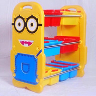 Kệ đựng đồ chơi cho bé bằng nhựa hình Minions