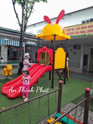 Bộ Cầu trượt 1 Mái Thỏ mã Sản Phẩm: TP1001